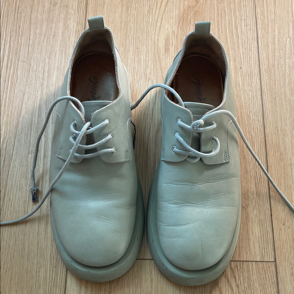 Marsell light green leather shoes
